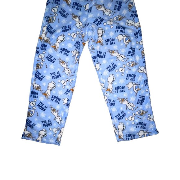 Briefly Stated Disney Frozen Movie Womens Pajamas L Fleece Christmas Holiday - Picture 7 of 10